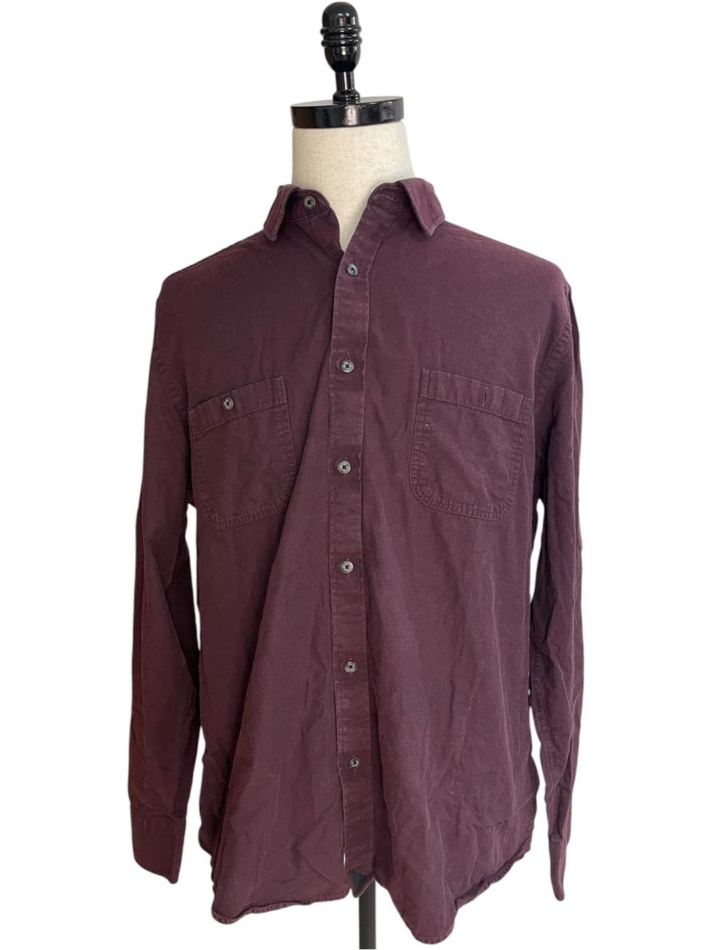 UNTUCKit Hemsworth Flannel Slim Fit Button Down Shirt Maroon